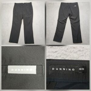 Dunning Golf Pants Men's 36x30 Black Performance Stretch Flat Front